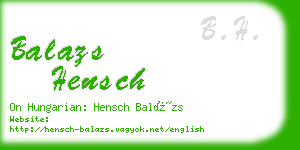 balazs hensch business card